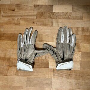 Used Men's Medium Nike Superbad Football Gloves White